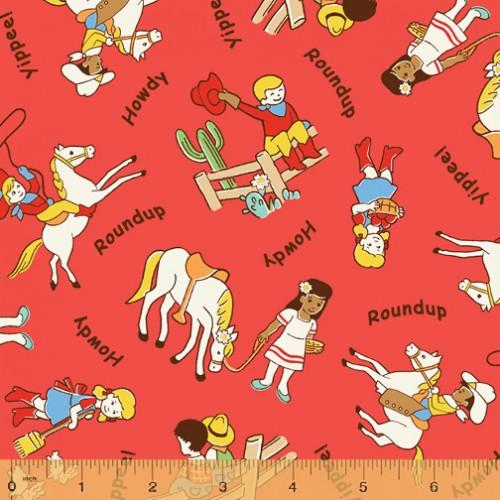 WHM Storybook Ranch 50697-2 Red - Cotton Fabric