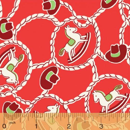 WHM Storybook Ranch 50700-2 Red - Cotton Fabric