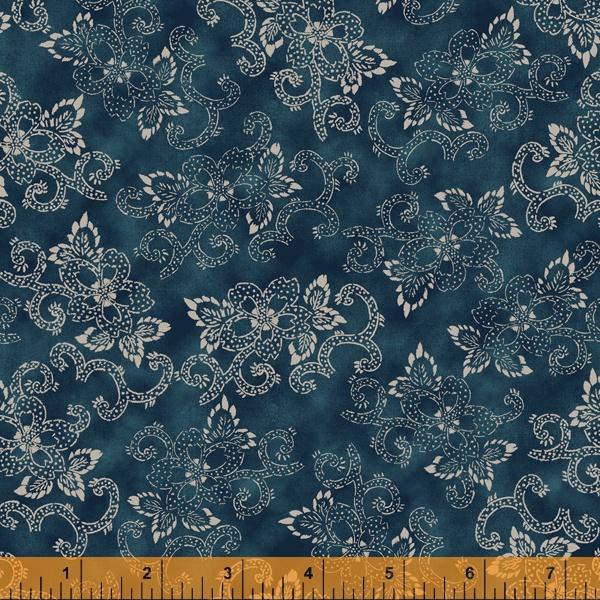 WHM Willow 52567-1 Indigo - Cotton Fabric