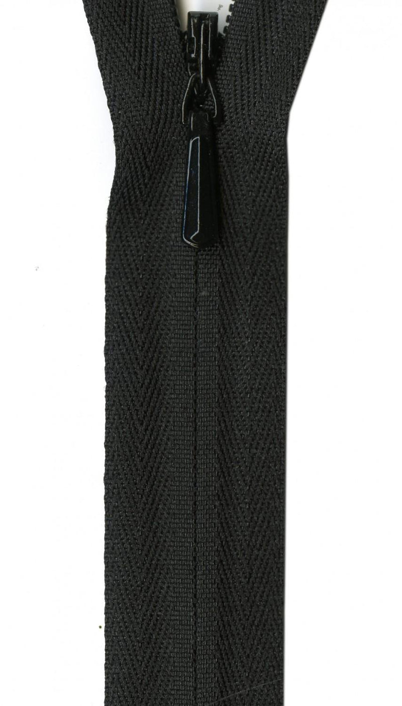 YKK Unique Invisible Zipper 14 Inch Black - UNI14-580