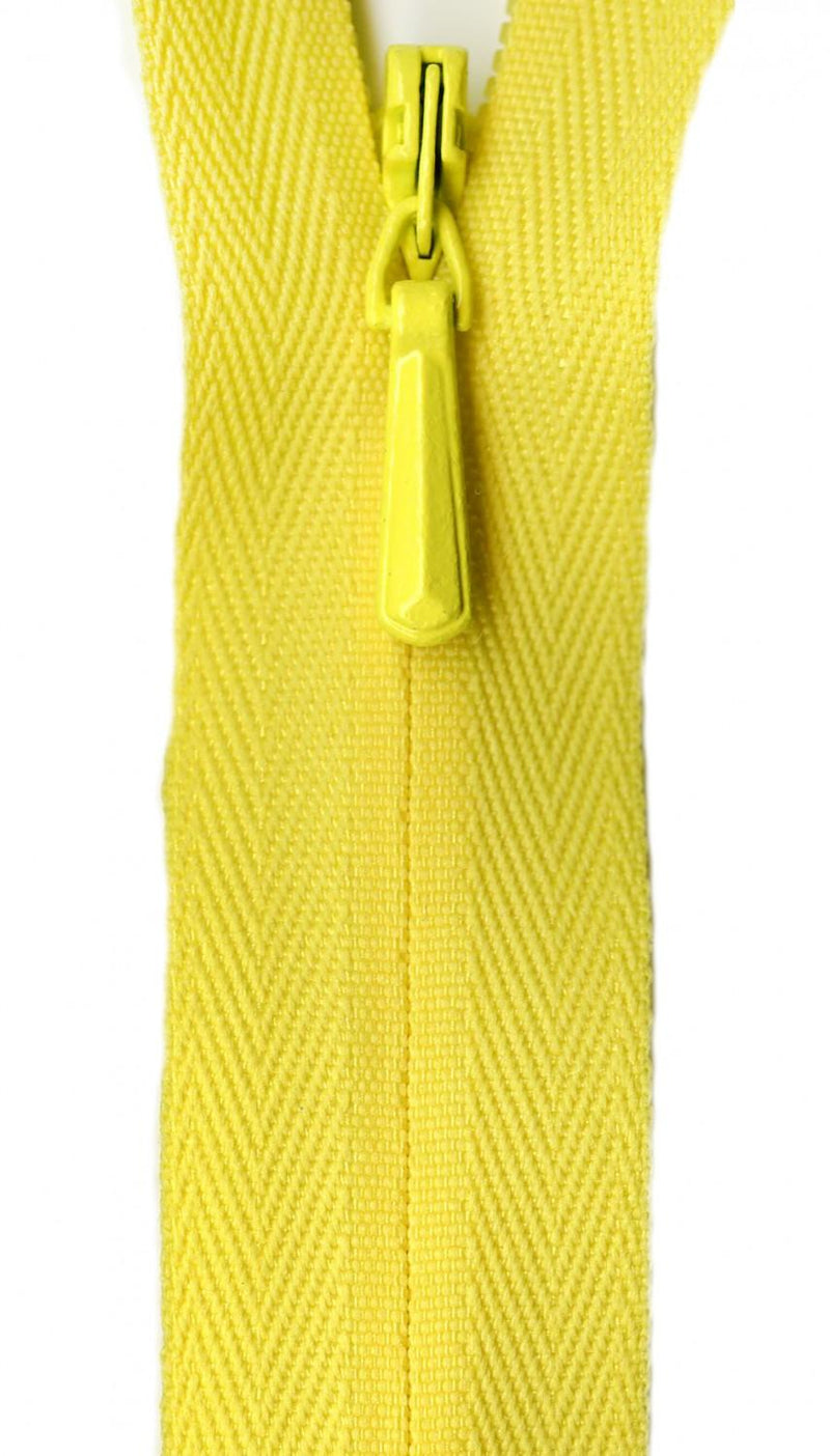 YKK Unique Invisible Zipper 14 Inch Lemon - UNI14-504