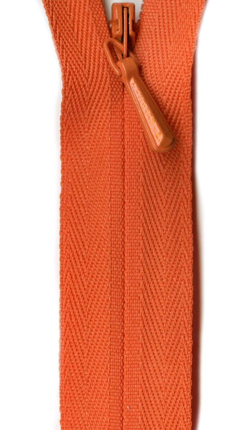 YKK Unique Invisible Zipper 14 Inch Tangerine - UNI14-523