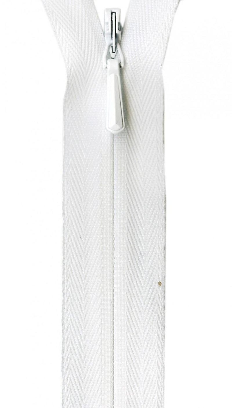 YKK Unique Invisible Zipper 14 Inch White - UNI14-501