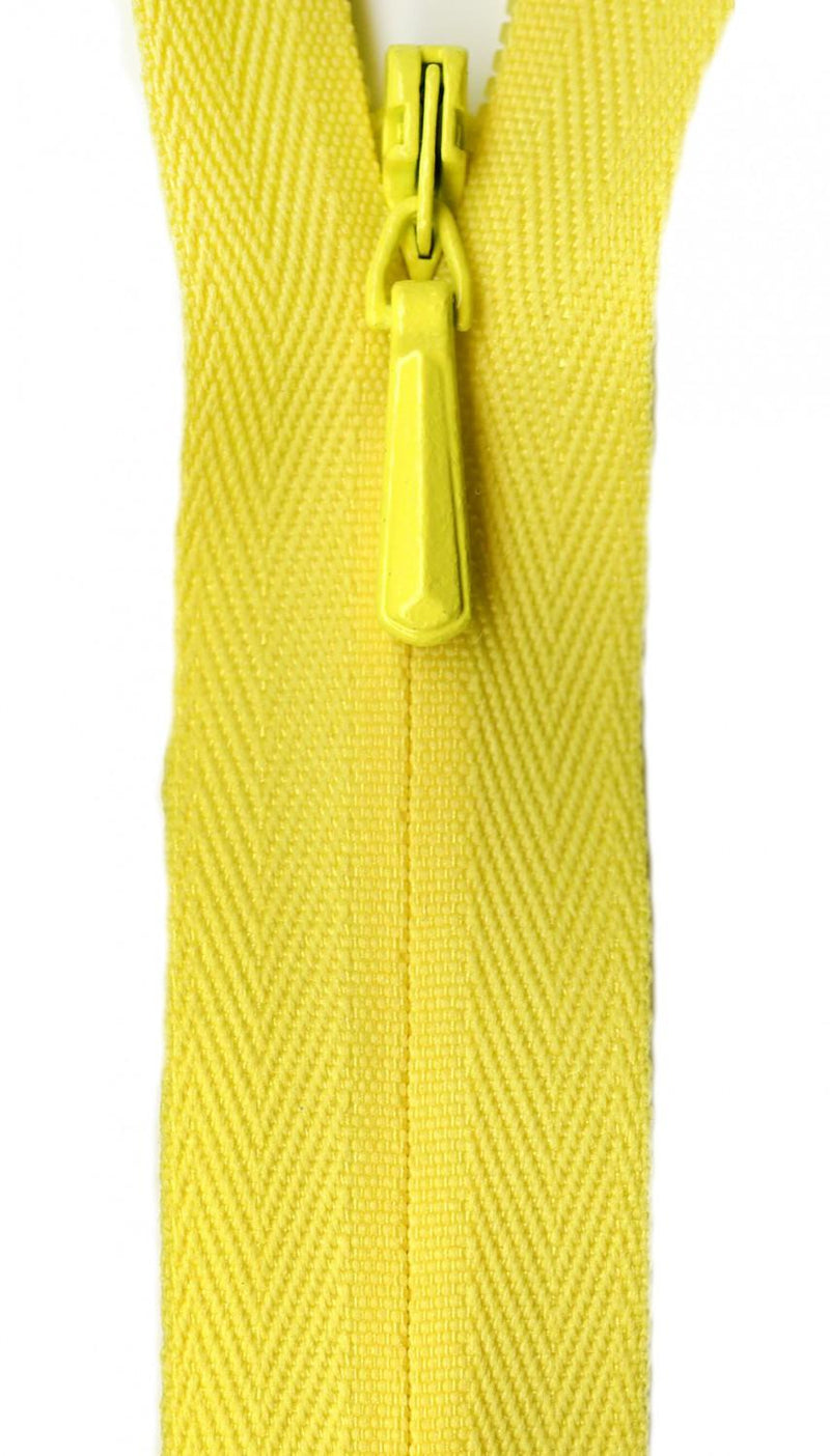 YKK Unique Invisible Zipper 18 Inch Lemon - UNI18-504
