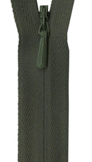 YKK Unique Invisible Zipper 18 Inch Olive - UNI18-566