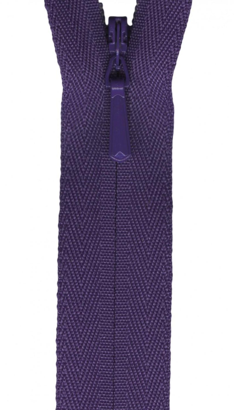 YKK Unique Invisible Zipper 18 Inch Purple - UNI18-559