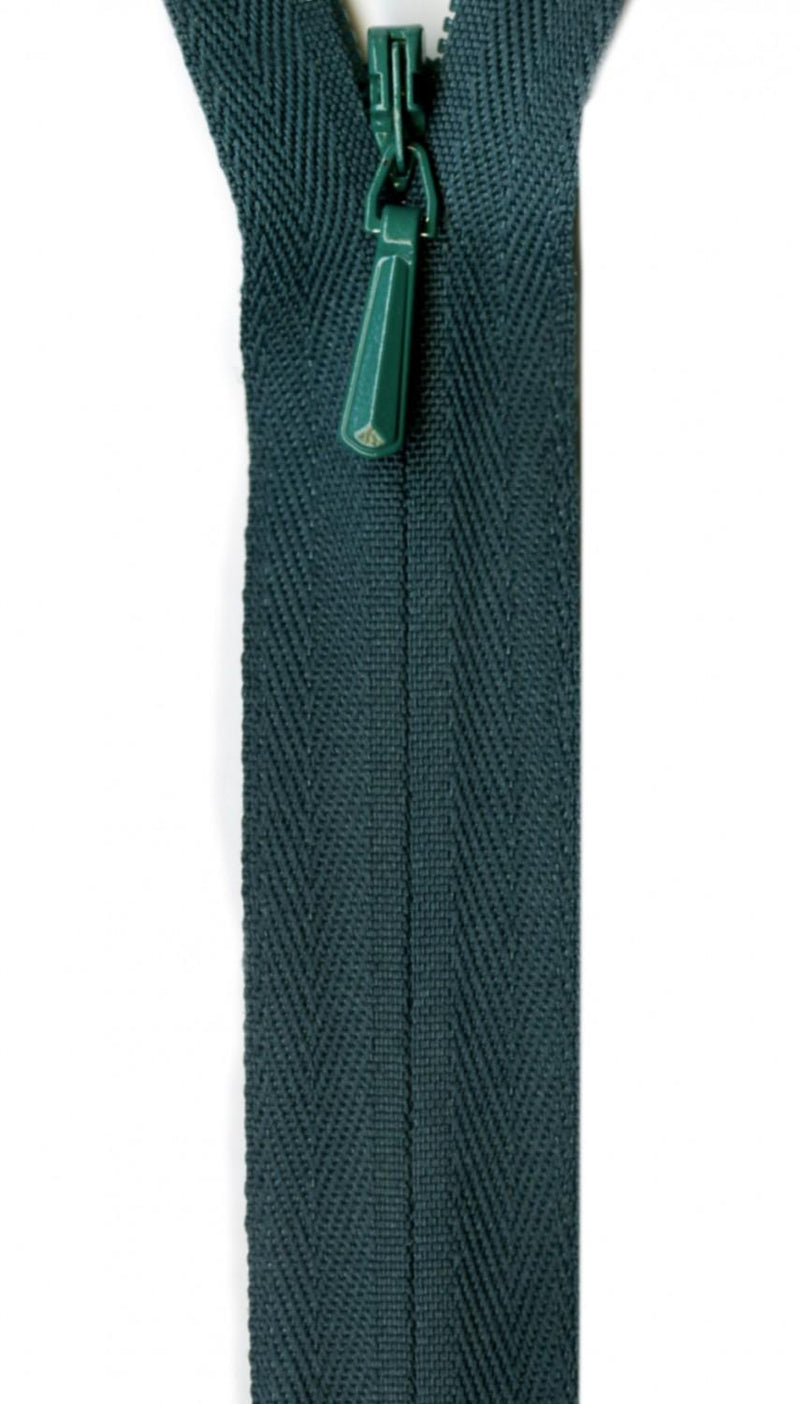 YKK Unique Invisible Zipper 22 Inch Hunter Green - UNI22-530