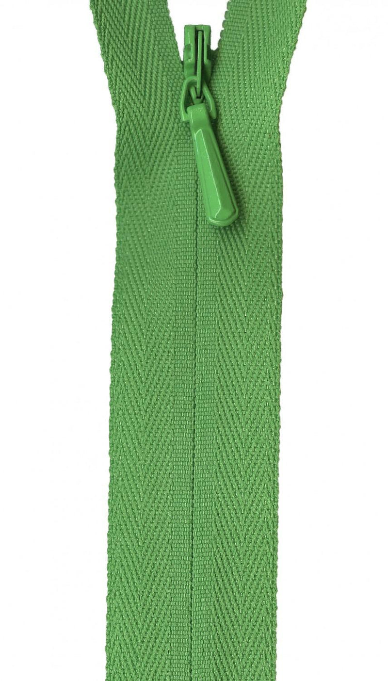 YKK Unique Invisible Zipper 22 Inch Leaf Green - UNI22-536