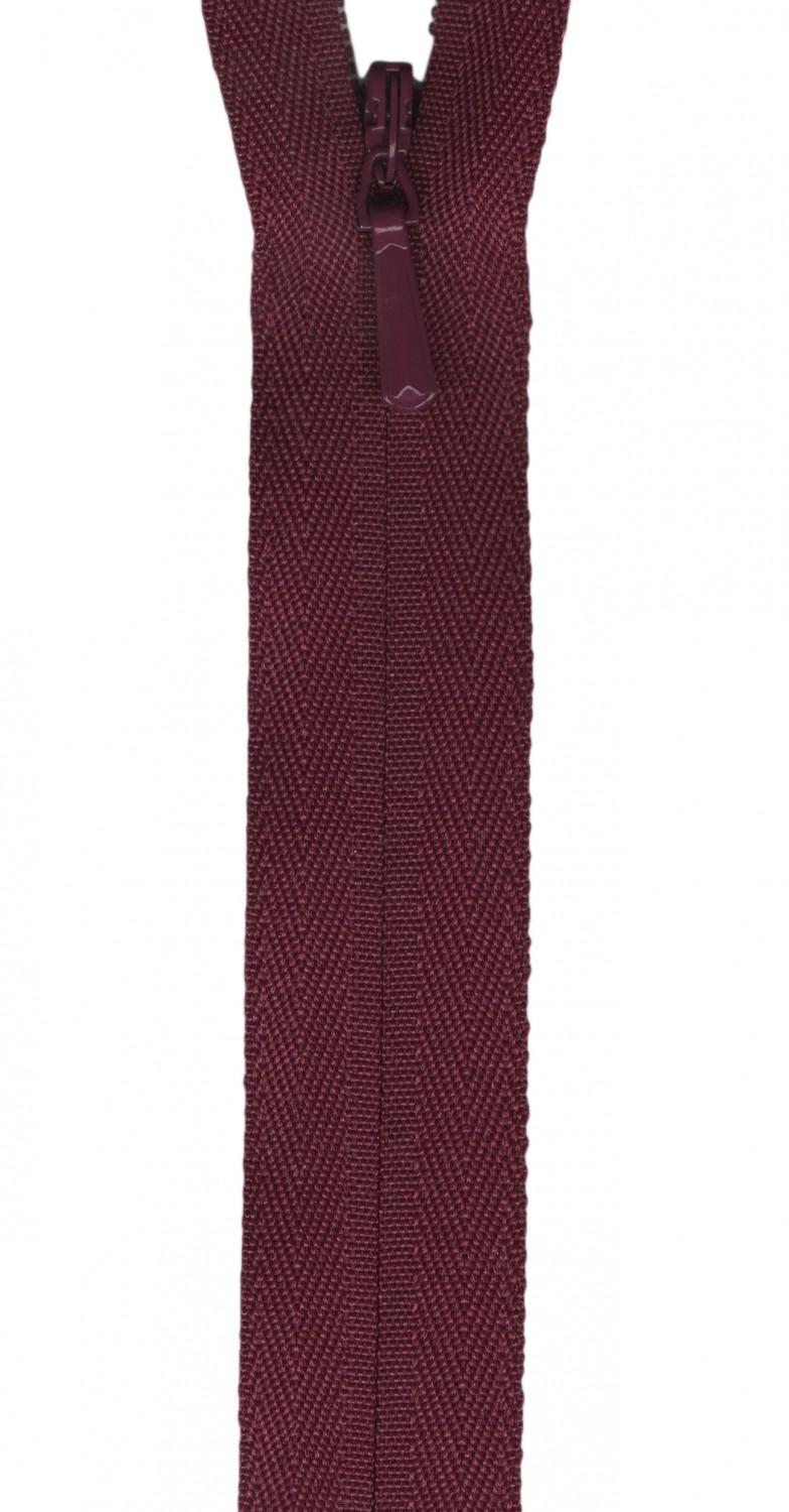 YKK Unique Invisible Zipper 9 Inch Burgundy - UNI09-527