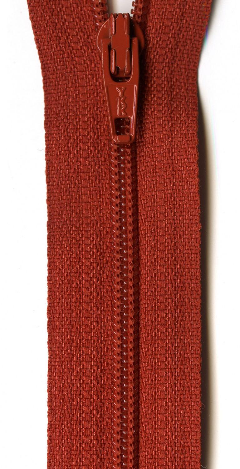 YKK Ziplon Zipper 16 Inch Rust Red - ZIP16-045