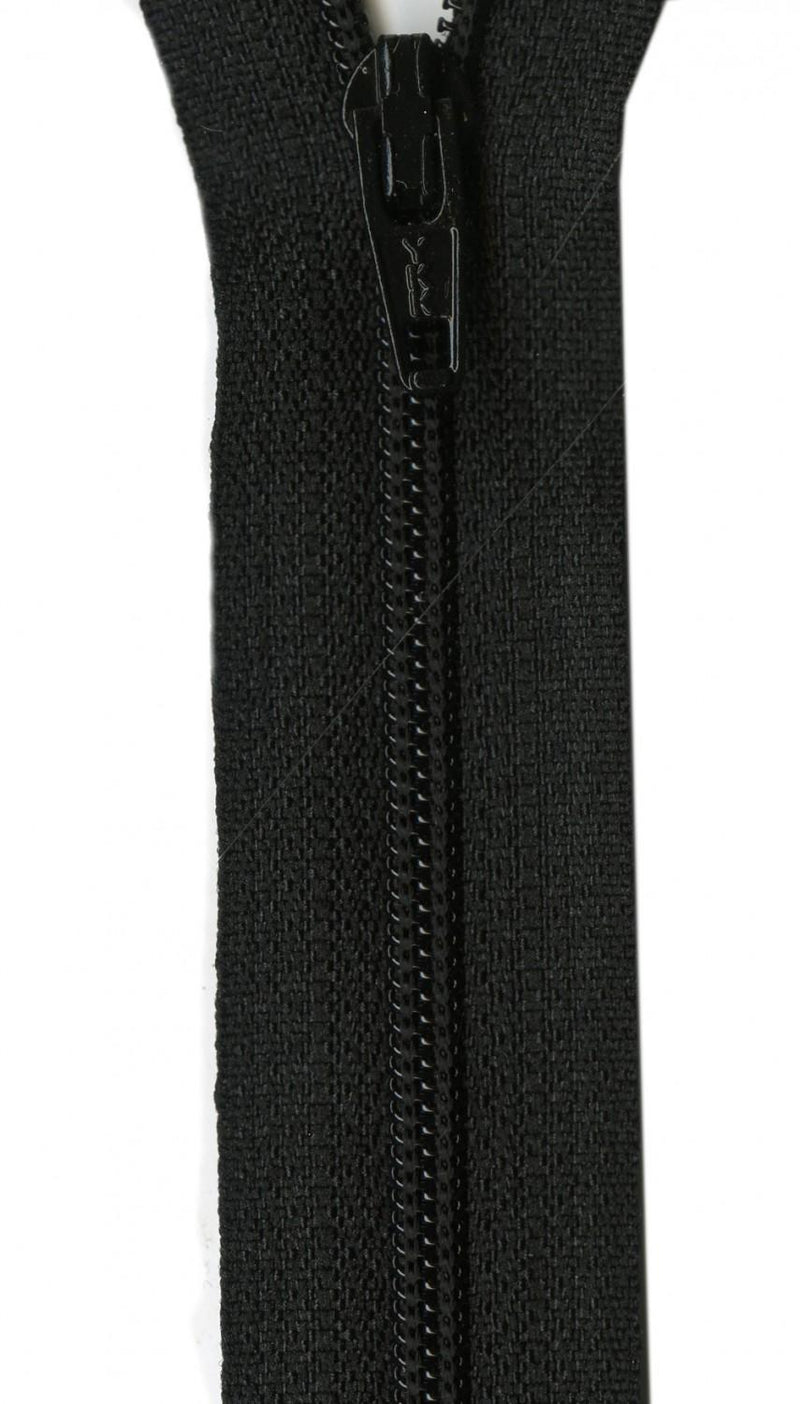 YKK Ziplon Zipper 18 Inch Black - ZIP18-580