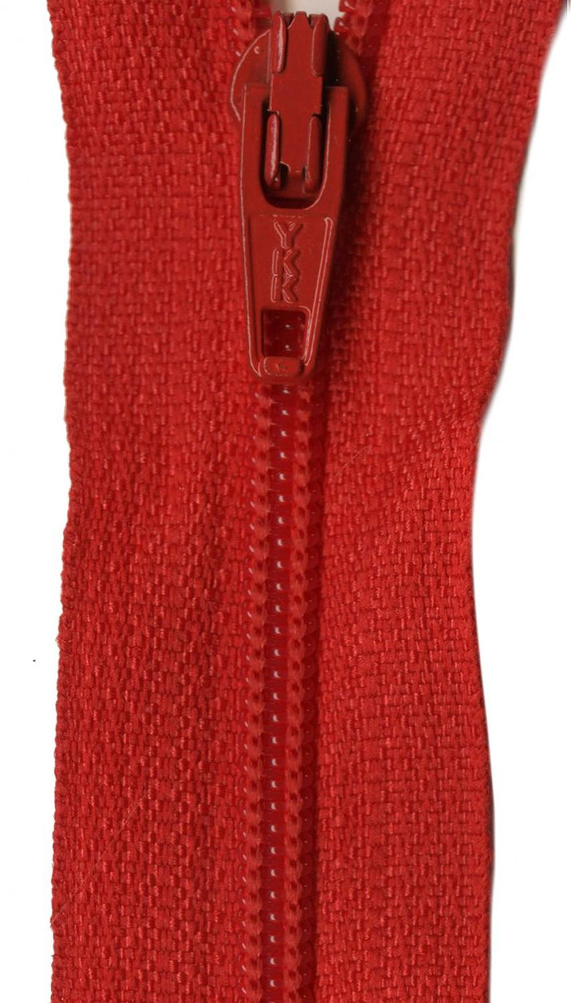 YKK Ziplon Zipper 18 Inch Parade Red - ZIP18-820