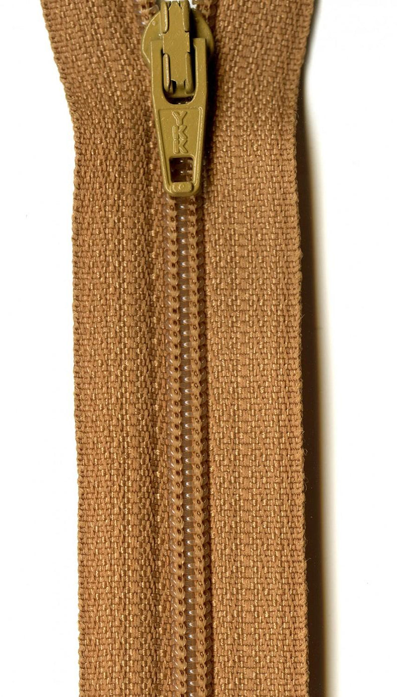 YKK Ziplon Zipper 22 Inch Bronze - ZIP22-508